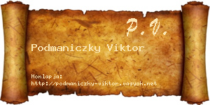 Podmaniczky Viktor névjegykártya