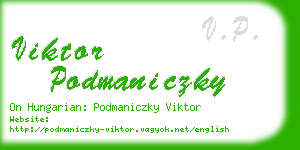 viktor podmaniczky business card